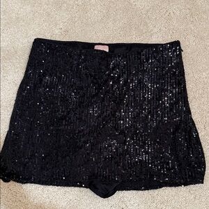 Show Me Your MuMu Black Sequin Skort